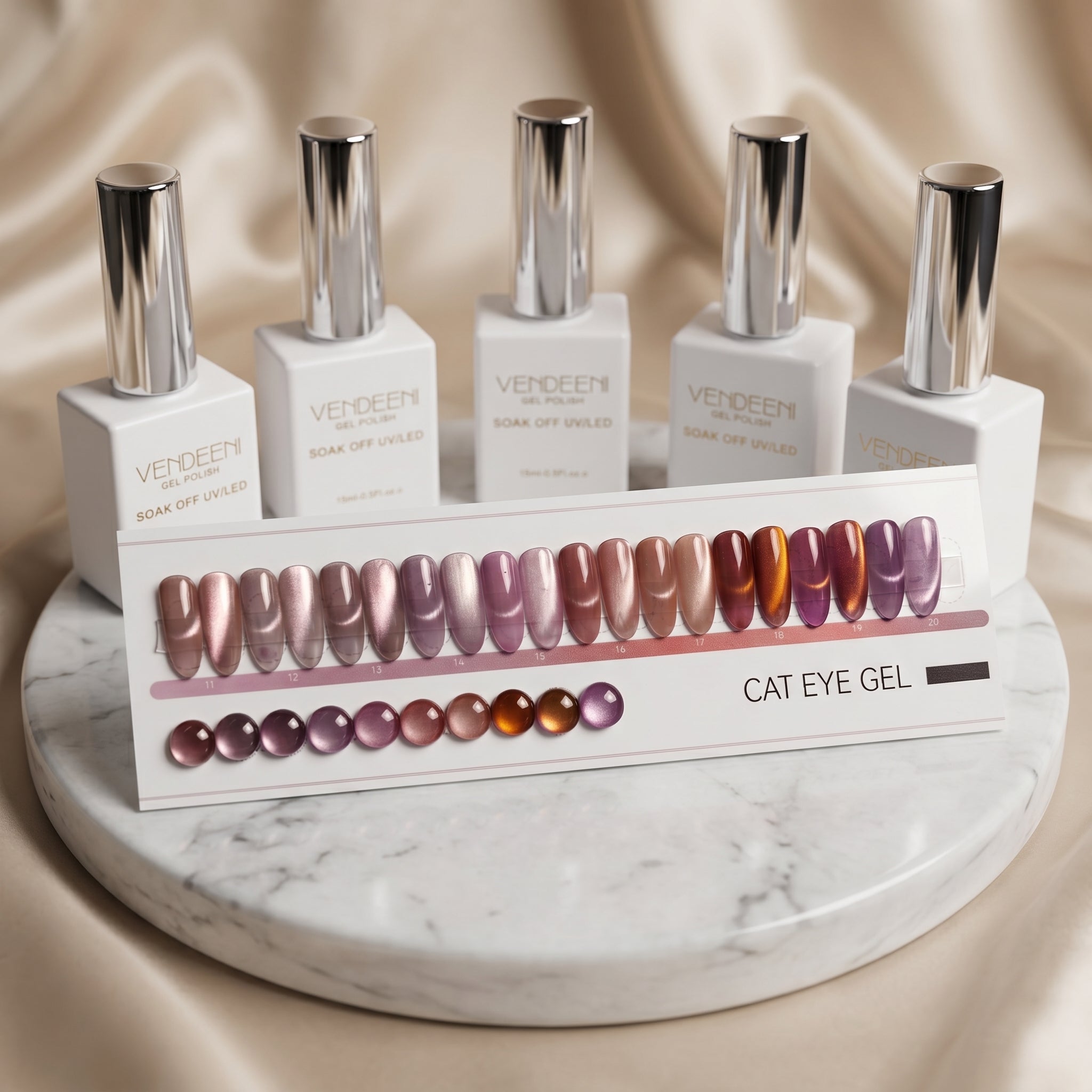 Colección Cat Eye VENDEENI® - "Rose Quartz"
