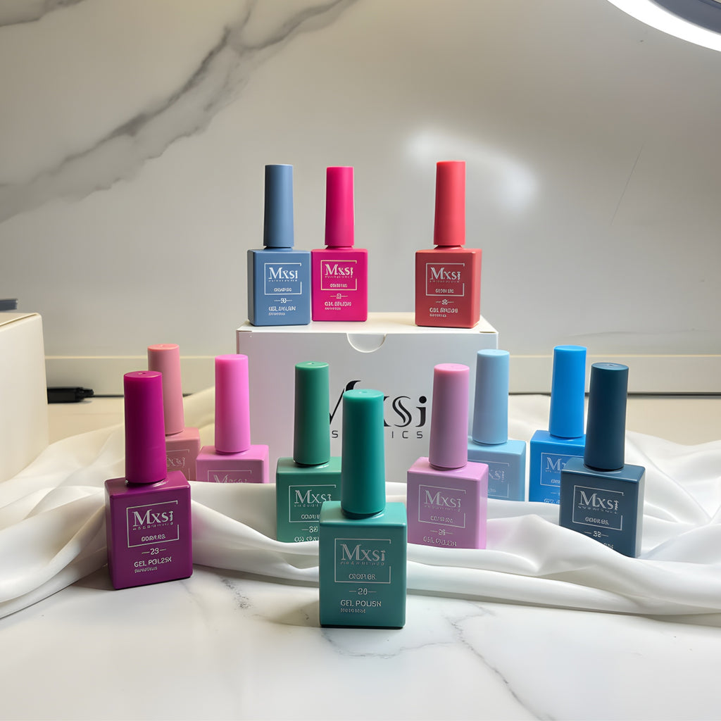 12 Esmaltes MXSI - "Colección Arcoíris"